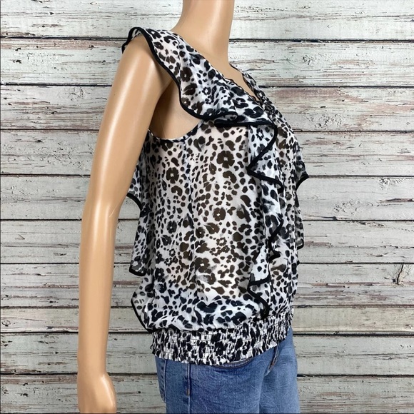 Express Leopard Print Ruffle Tank Top - Picture 5 of 8